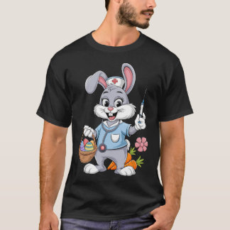 Bunny Nurse Easter Day Stethoscope Rabbit Scrub To T Shirt