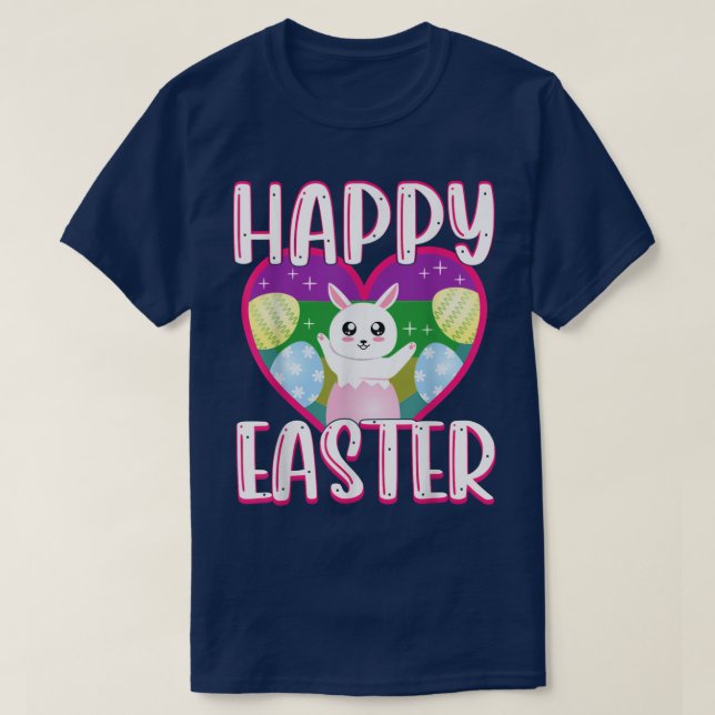 Bunny Nurse Stethoscope Glad påsk Eggs Rabbit N T Shirt (Design framsida)