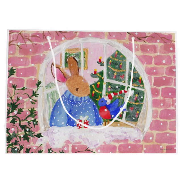 Bunny och Bird-presentsäck (Baksidan)