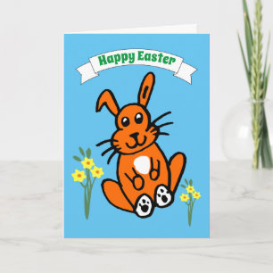 Bunny- och Daffodils Påsk-kort Kort