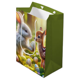 Bunny och Fawn med Påskägg