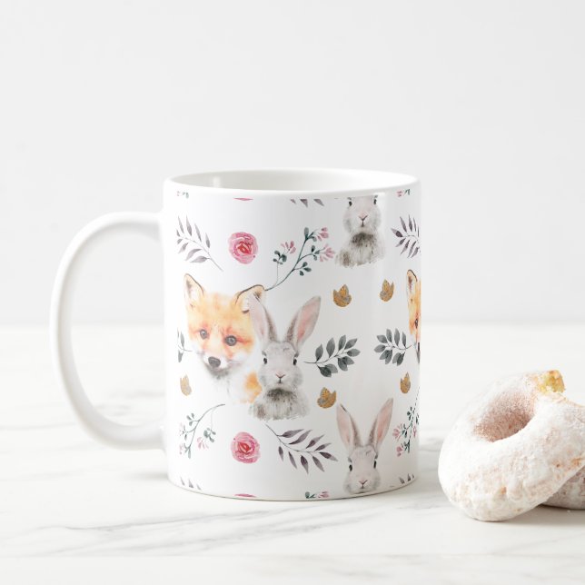 Bunny och Fox Kaffemugg (Med munk)