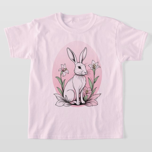 Bunny och Lilies T Shirt (Laydown)