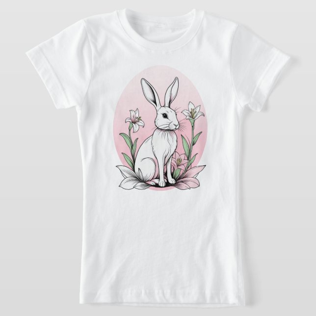Bunny och Lilies T Shirt (Laydown)