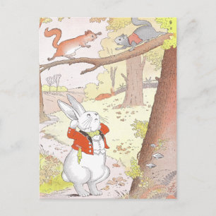 Bunny och Noisy Squirrels Vykort