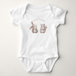 Bunny och Squirrel, personlig baby bodykostym T Shirt