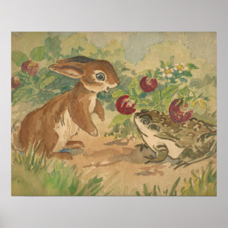 Bunny och Toad 20 X 16-utskrift Poster