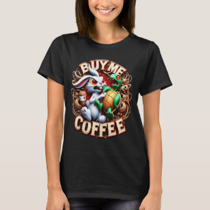 Bunny och Turtle med Coffee Kopp köper en kaffe åt T Shirt
