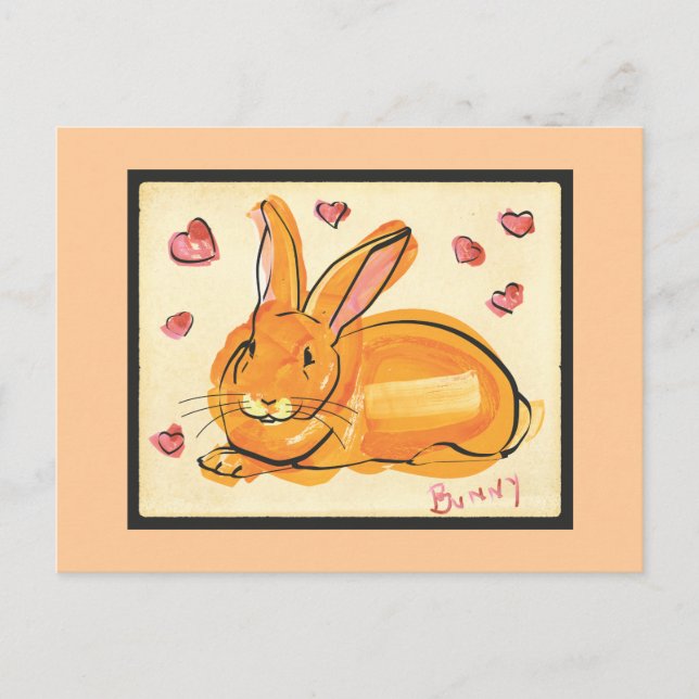 BUNNY OF KÄRLEK VYKORT (Framsida)