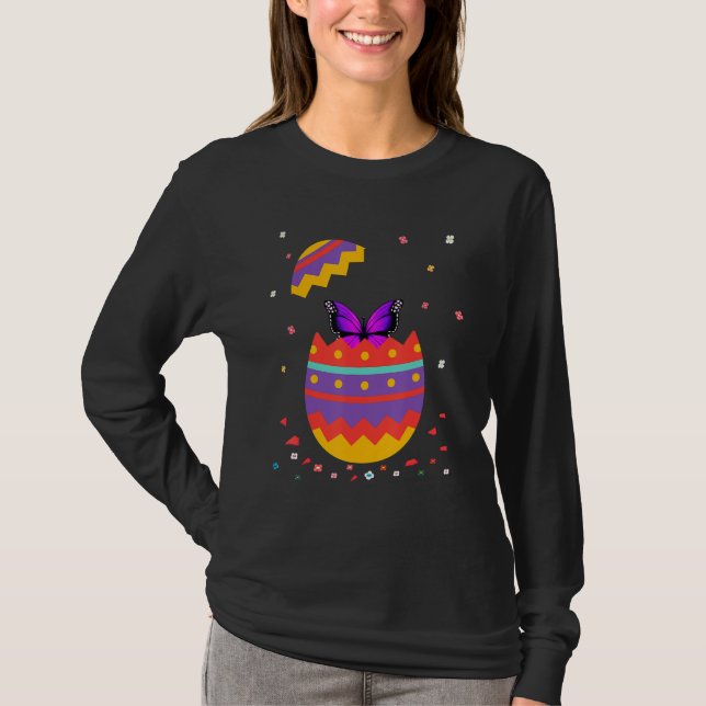 Bunny Öron Eggs Costume Cute Påsk Day Graphic Bu T Shirt (Framsida)