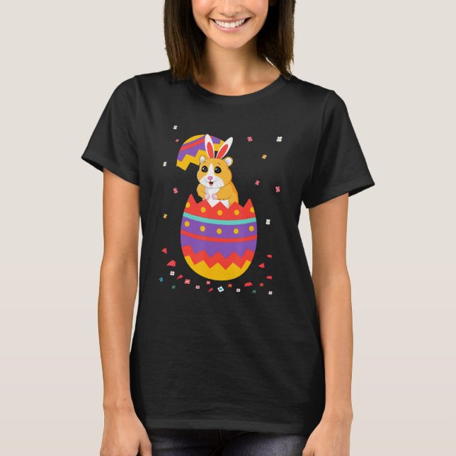 Bunny Öron Eggs Costume Cute Påsk Day Graphic Ha T Shirt (Framsida)
