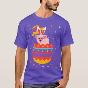 Bunny Öron Eggs Costume Cute Påsk Day Graphic Pi T Shirt