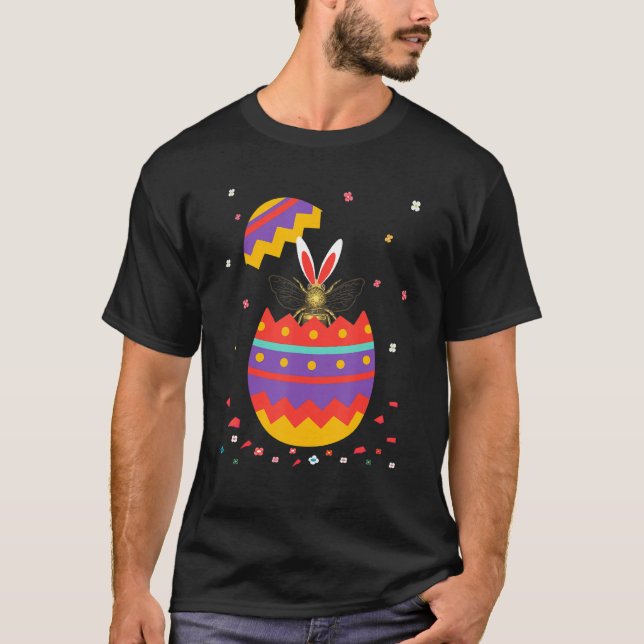 Bunny Öron Eggs Costume Cute Påsk Day Graphics ska T Shirt (Framsida)