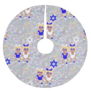 bunny öron hanukkah emoji julgransmatta borstad polyester