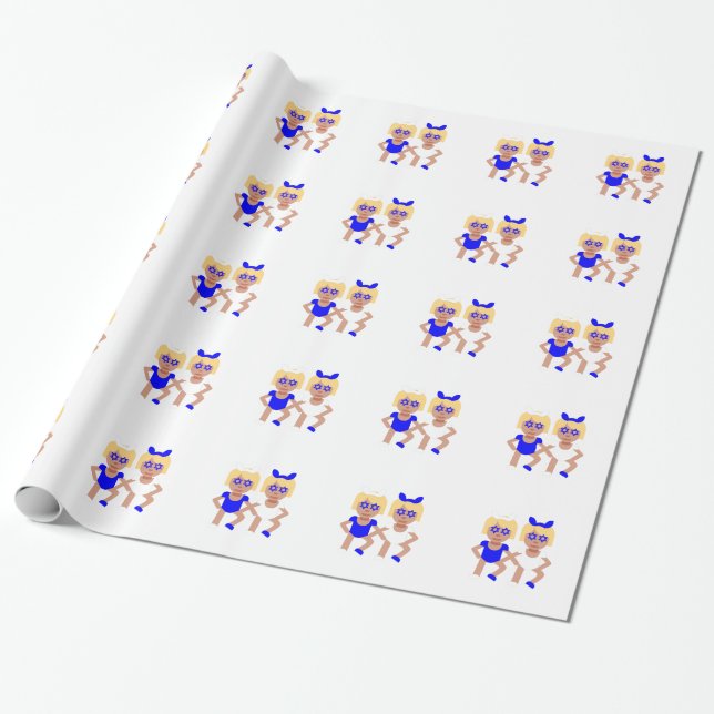 bunny öron hanukkah presentpapper (Utrullad)