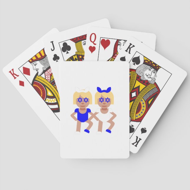bunny öron hanukkah spel kort (Baksidan)