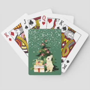 Bunny på julfestkort casinokort