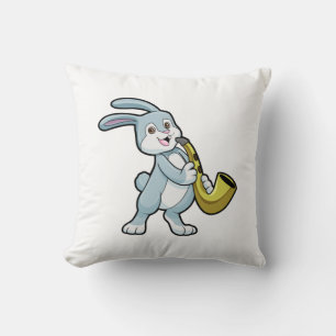 Bunny på Music med saxofon Kudde