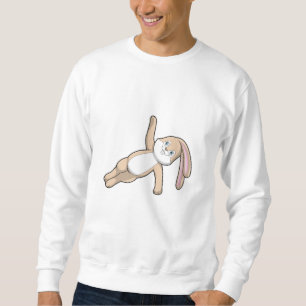 Bunny på Yoga Stretching Lång Ärmad Tröja