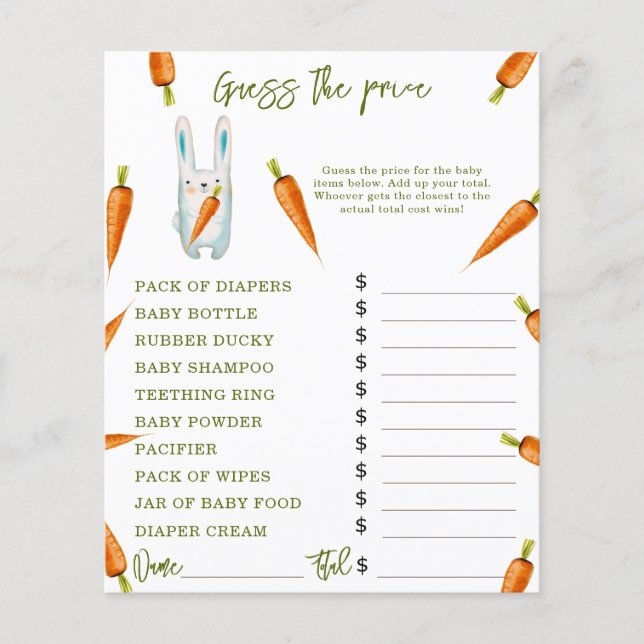 Bunny - Party-spel | Prist gissningsspel (Framsida)