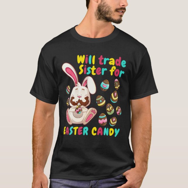 Bunny Påsk Candy kommer att vara handelssyster för T Shirt (Framsida)