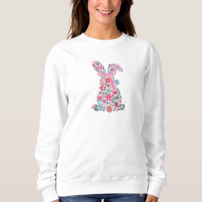 Bunny Påsk Coquette T Shirt (Framsida)