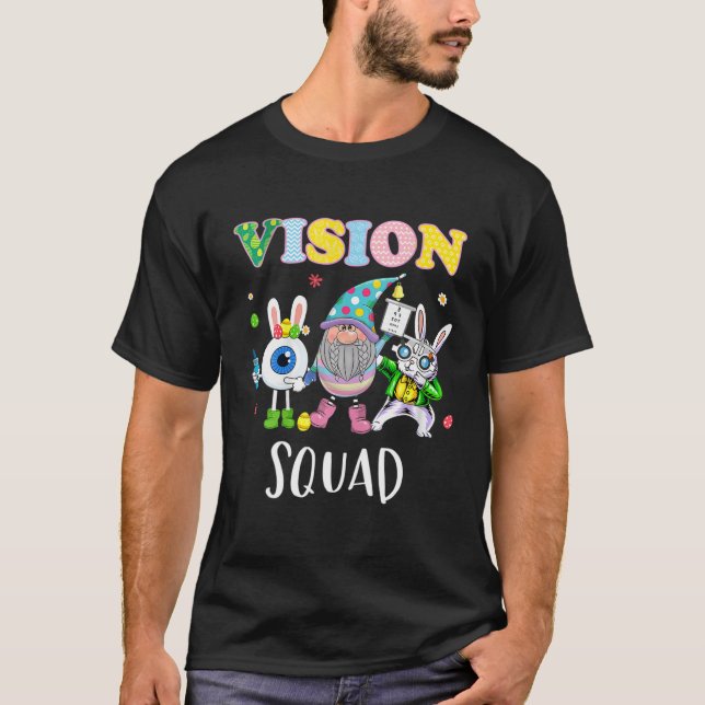Bunny Påsk Dag Optometry Optometrist Funny Visio T Shirt (Framsida)