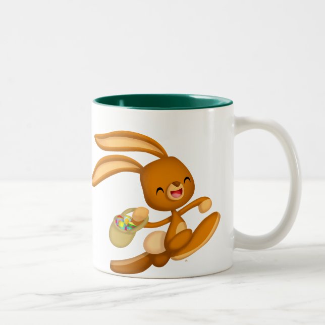 Bunny Påsk på Loose! tecknaden mugg! Två-Tonad Mugg (Höger)