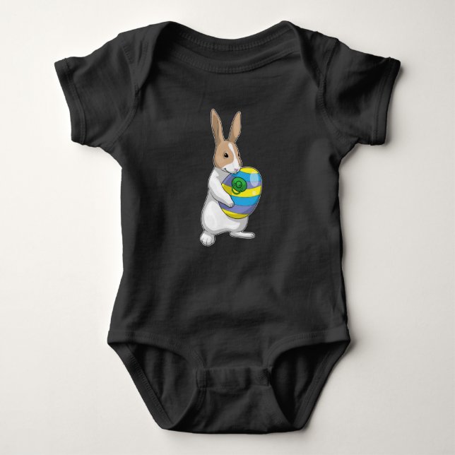 Bunny Påsk Påskägg Nappar T Shirt (Framsida)