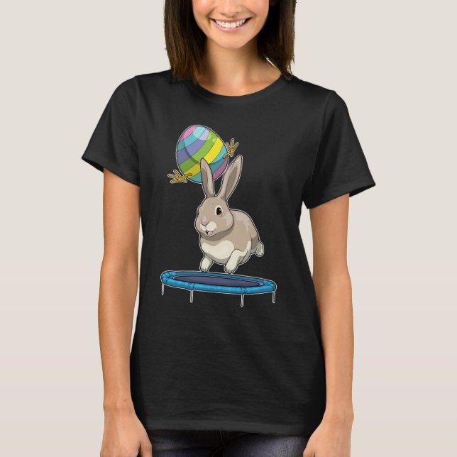 Bunny Påsk Påskägg Trampoline T Shirt (Framsida)
