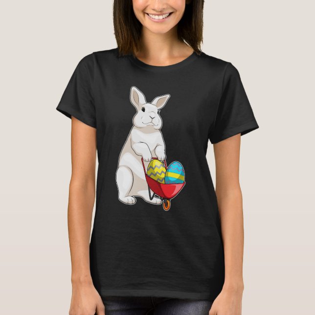 Bunny Påsk Påskägg Wagon T Shirt (Framsida)