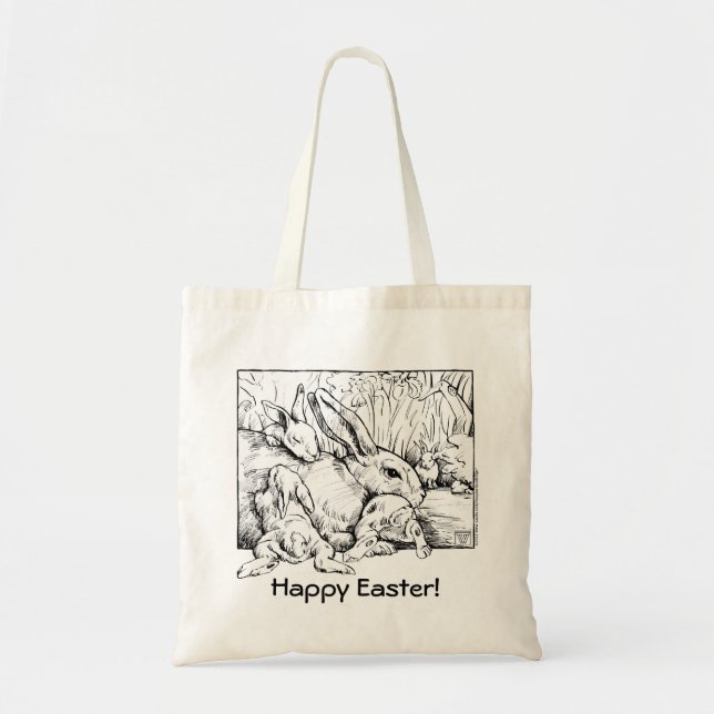 Bunny Påskägg Bag Tygkasse (Framsidan)
