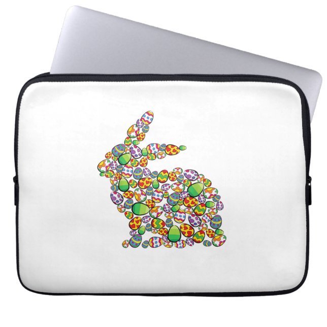 Bunny Påskägg Hunting Cute Rabbit Vår Laptop Fodral (Framsidan)