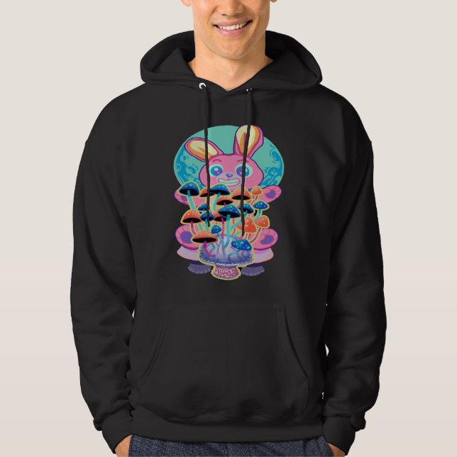 Bunny Pastel Goth And Mushrooms Hoodie (Framsida)