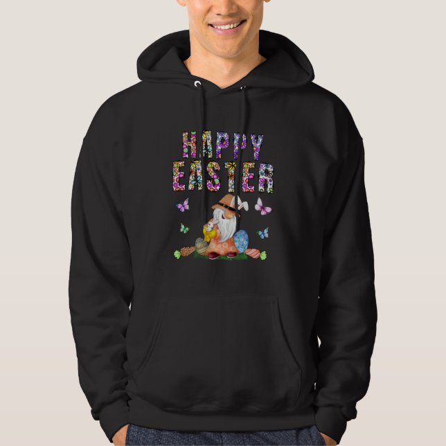 Bunny Pastel Spring Hunt Eggs Rabbit Happy Easter  Hoodie (Framsida)