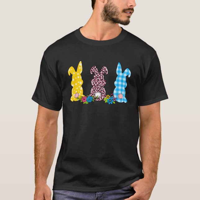 Bunny Pastel Spring Hunt Eggs Rabbit Happy Easter  T Shirt (Framsida)
