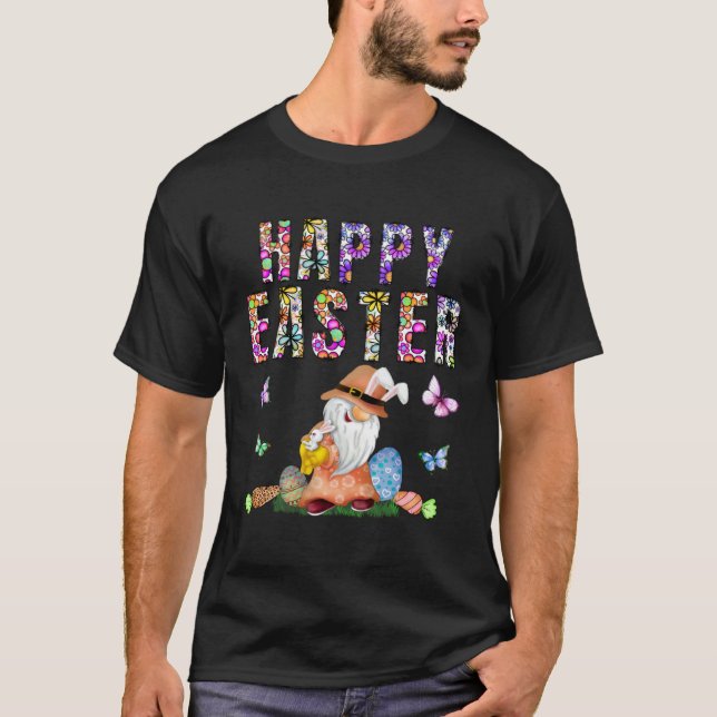 Bunny Pastel Spring Hunt Eggs Rabbit Happy Easter  T Shirt (Framsida)