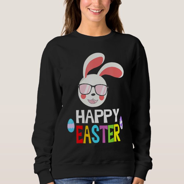 Bunny Pastel Vår Hunt Eggs Rabbit Glad påsk T Shirt (Framsida)