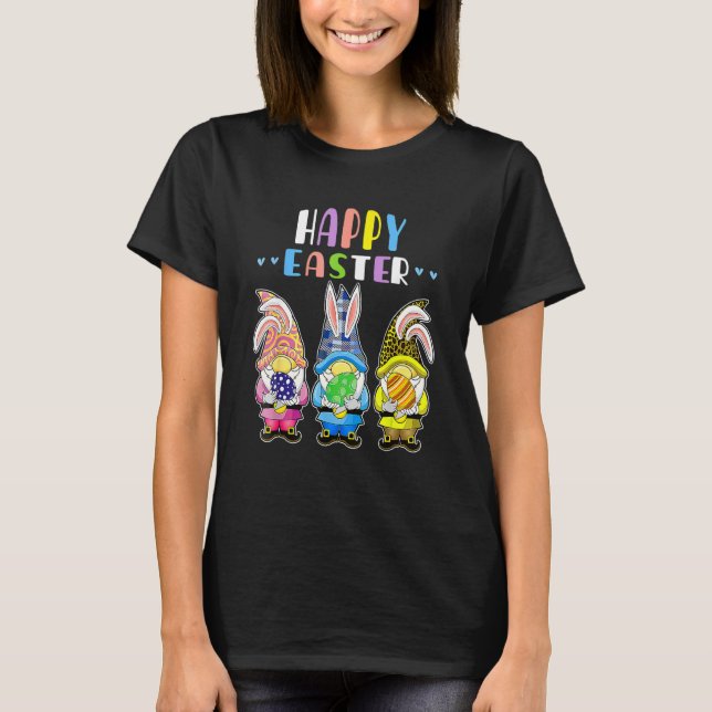 Bunny Pastel Vår Hunt Eggs Rabbit Glad påsk T Shirt (Framsida)