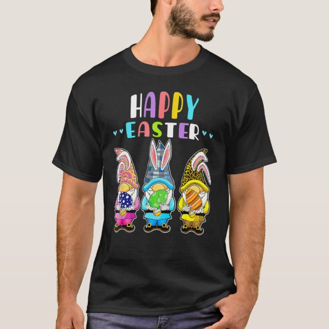 Bunny Pastel Vår Hunt Eggs Rabbit Glad påsk T Shirt (Framsida)