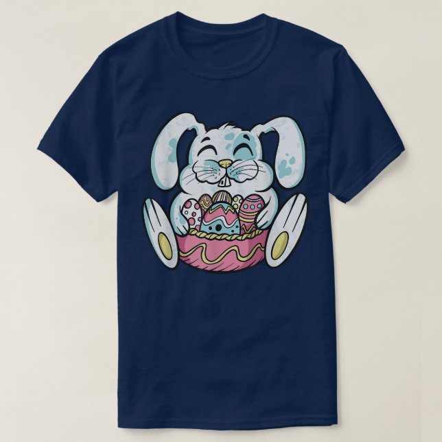 Bunny Pastel Vår Hunt Eggs Rabbit Glad påsk  T Shirt (Design framsida)