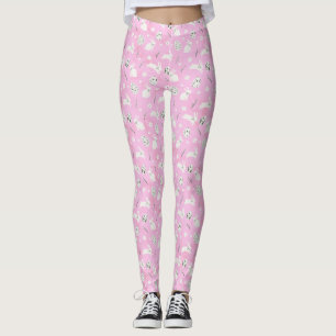 Bunny Patterned Rosa Leggings