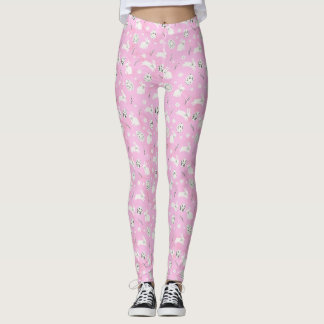 Bunny Patterned Rosa Leggings