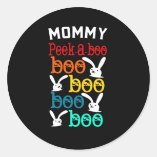 Bunny Peekaboo-spel för Novelty Vuxnor för barn Runt Klistermärke