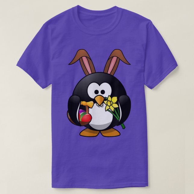 Bunny Penguin Påsk Funny 2016  T Shirt (Design framsida)