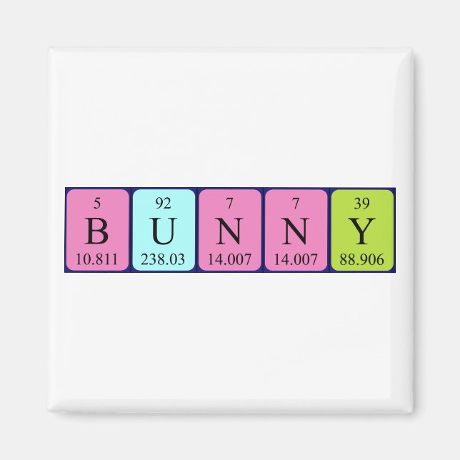 Bunny Periny bord namn magnet (Framsidan)