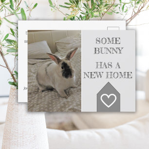 Bunny Photo Vi har flyttat Nytt hemmeddelande Vykort