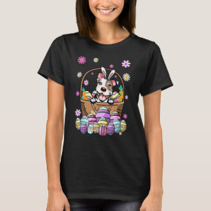 Bunny Pit Bull Dog Glad påsk Day Egg Hunt T Shirt