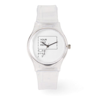 Bunny Protest Sign/Anpassade ASCII Text Art Armbandsur