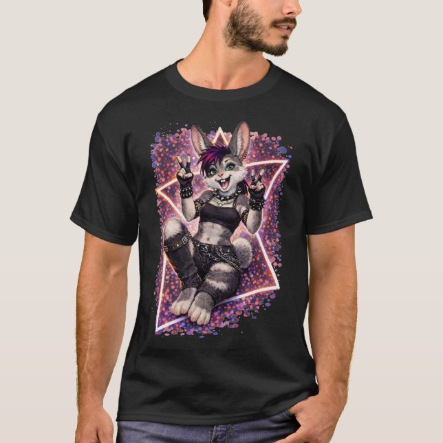 Bunny Punk T Shirt (Framsida)
